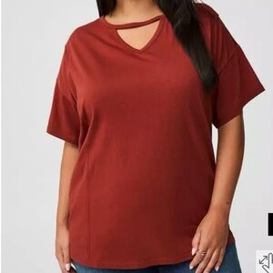 NWT Torrid Size 2 Heritage Cotton Choker Seamed Tee